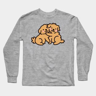 Golden Retrievers Hug Dog Lover Terrier Long Sleeve T-Shirt